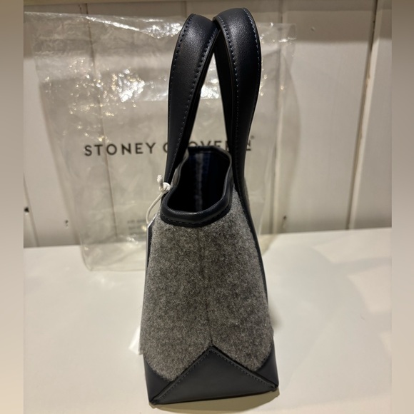 Stoney Clover Lane Gray Felt Mini Tote with Black Trim- Firm price - Picture 4 of 8